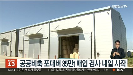 공공비축 포대벼 35만t 매입 검사 내일 시작