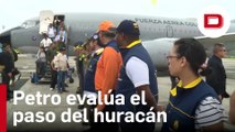 Petro visita San Andrés para evaluar daños tras el paso del huracán Julia