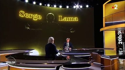 Serge Lama , invité de Laurent Delahousse  pour présenter son dernier album