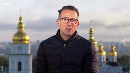 BBC reporter takes cover on air as explosions hit Kyiv