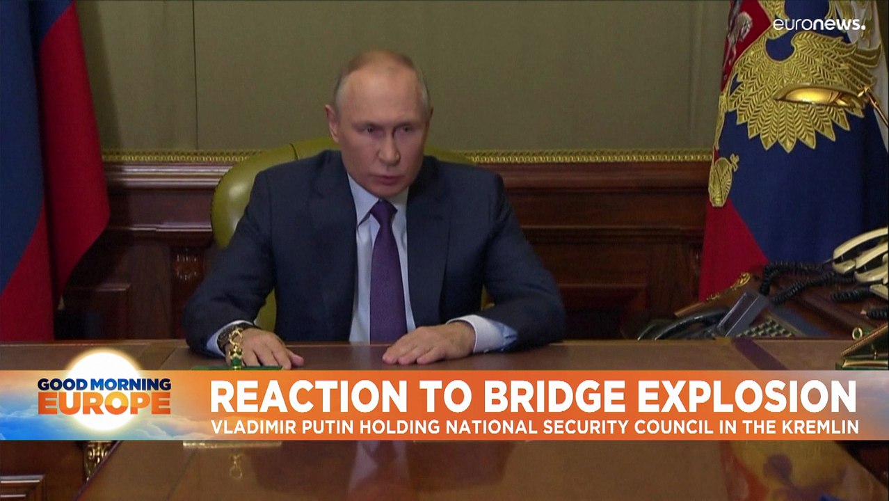 Putin accuses Ukraine of 'terrorism' in Crimea bridge attack