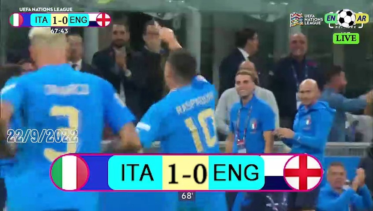 Italy 1-0 England / إنجلترا0-1إيطاليا -  UEFA Nations League2022  دوري الأمم الأوروبية 22/9/2022 UK 9/22/2022 US