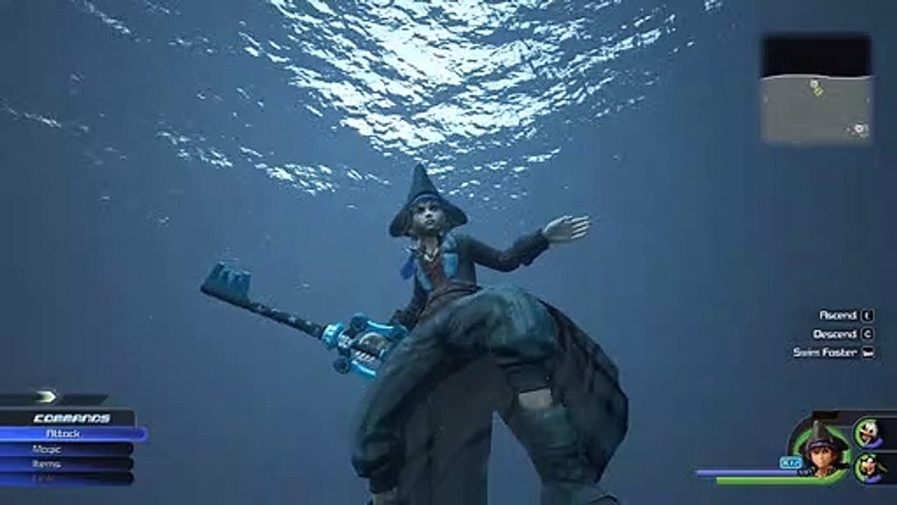 Kingdom Hearts 3 - Sora Stay Underwater (Open Water at Caribbean in Last Area)