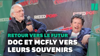 Retour vers le futur » - Les retrouvailles émouvantes de Doc et McFly au  Comic Con de New York - Vidéo Dailymotion