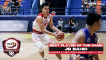 NCAA Season 98 | Best Player: JB Bahio (San Beda vs Arellano) | Men's Basketball Tournament Round 1