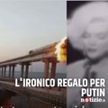 Crollo ponte Crimea, l’Ucraina a Putin: “Buon compleanno Presidente”