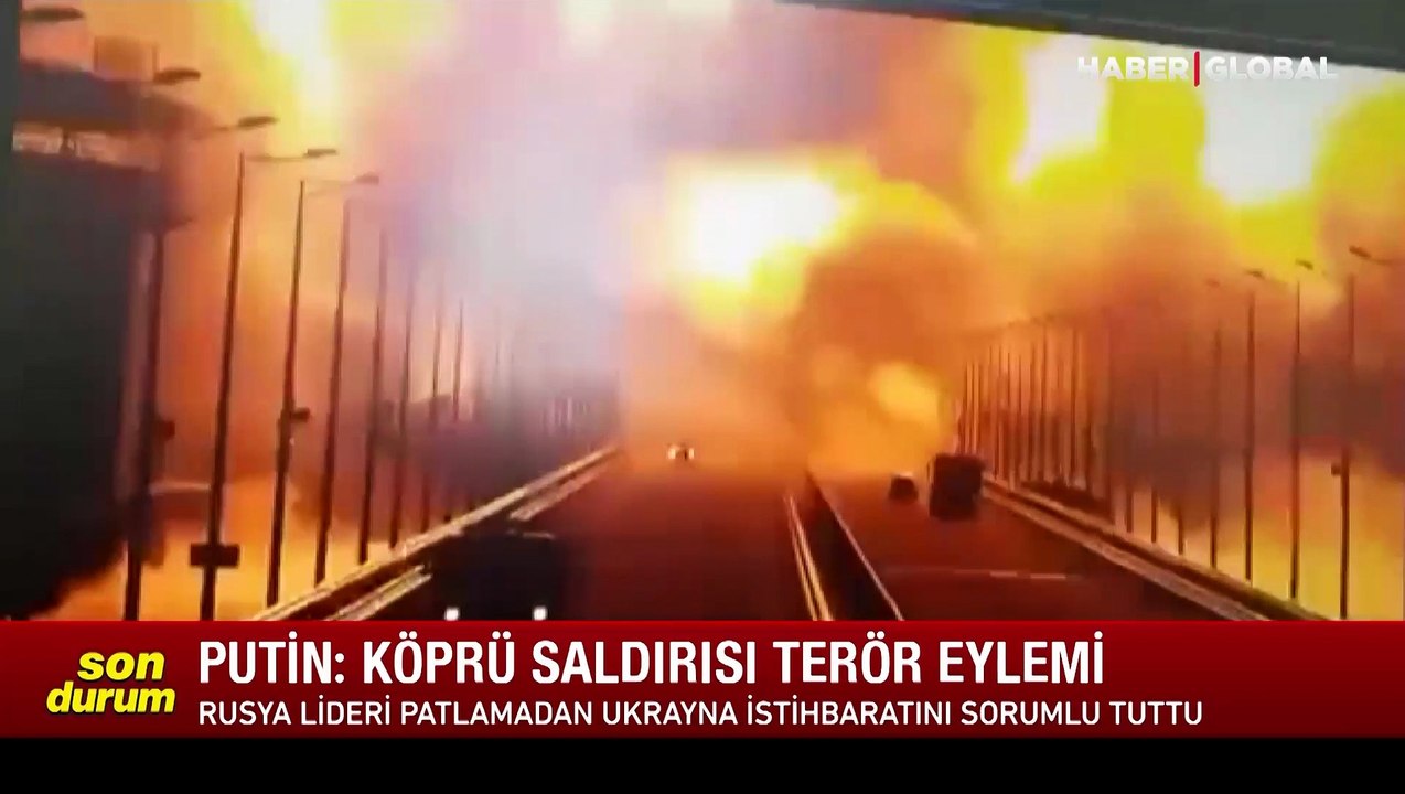 Son Dakika! Rusya Devlet Başkanı Putin'den flaş açıklama: "Kırım'daki Kerç Köprüsüne yapılan saldırı terör eylemidir"