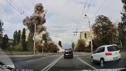 Footage of an attack on Dnepropetrovsk Ukraine
