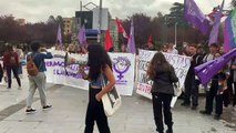 Protesta en Ciudad Universitaria contra los cánticos machistas del colegio mayor Elías Ahuja