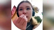 Ukraynalı kız video çekerken yanında füze patladı! Endişe dolu anlar saniye saniye kamerada
