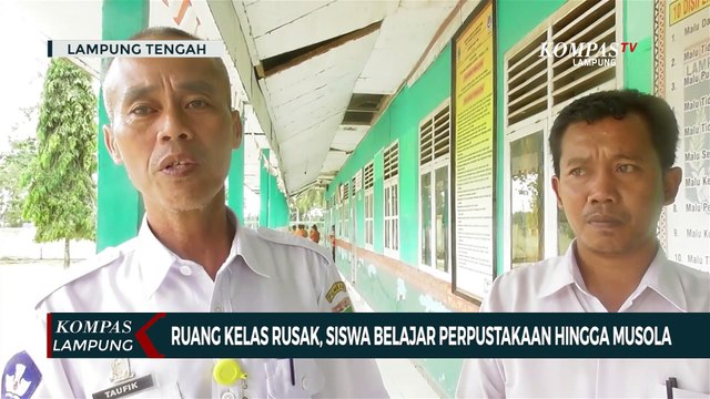 Ruang Kelas Rusak, Siswa Belajar di Perpustakaan dan Musola