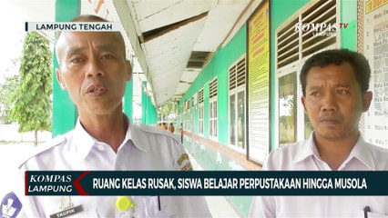 Ruang Kelas Rusak, Siswa Belajar di Perpustakaan dan Musola