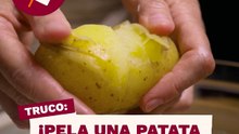Cómo pelar una patata cocida en segundos