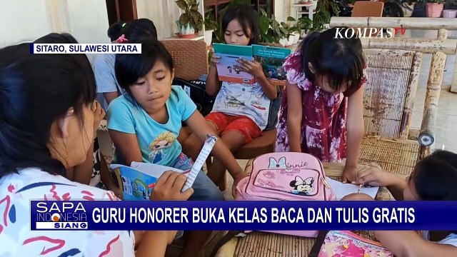 Salut! Guru Honorer di Kabupaten Sitaro Buka Kelas Belajar Baca dan Tulis Gratis!