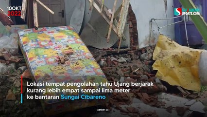 Pabrik Tahu Hanyut dan Jembatan Rusak, Dampak Banjir Sungai Cibareno Sukabumi