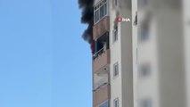Apartmanın 10'uncu katında yangın paniği