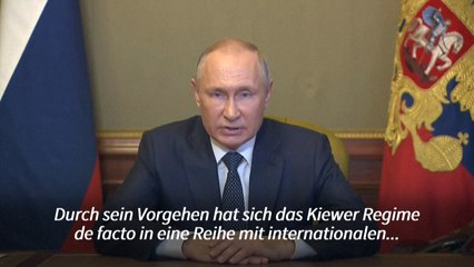 Putin droht mit harten Reaktionen für den Fall "weiterer ukrainischer Angriffe"