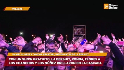 Con un show gratuito, La Bersuit, Ronda, Flores a los Chanchos y Los Núñez brillaron en la Cascada