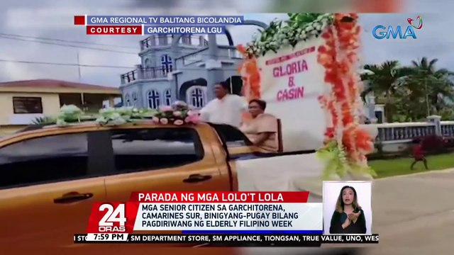 Mga senior citizen sa Garchitorena, Camarines Sur, binigyang-pugay bilang pagdiriwang ng Elderly Filipino Week | 24 Oras