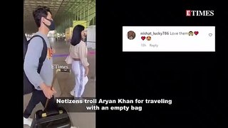 Shah Rukh Khan's kids Aryan Khan and Suhana Khan get trolled for traveling with an ‘empty suitcase’