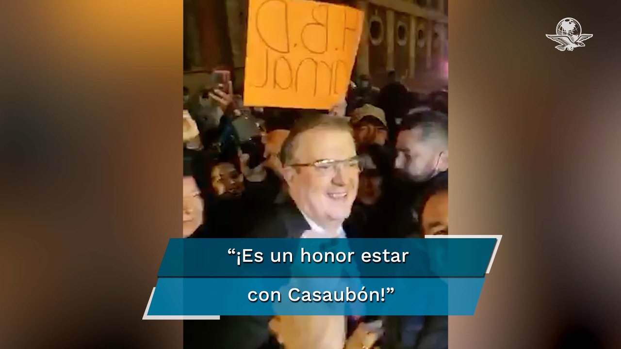 Le llevan la fiesta a Marcelo Ebrard a Palacio Nacional por su cumpleaños 63
