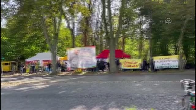 Son dakika haber: STRAZBURG - Terör örgütü PKK yandaşları Avrupa Konseyi önünde gösteri düzenledi