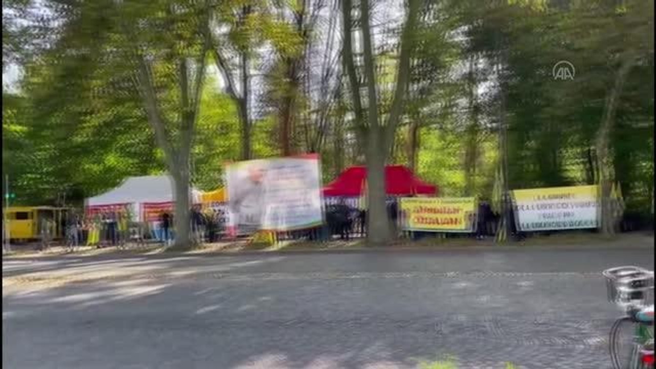 Son dakika haber: STRAZBURG - Terör örgütü PKK yandaşları Avrupa Konseyi önünde gösteri düzenledi