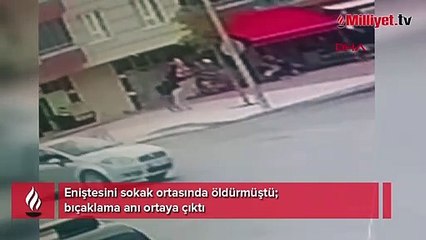 Eniştesini sokak ortasında öldürmüştü! Bıçaklama anı ortaya çıktı