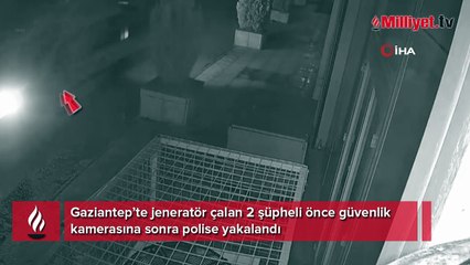 Jeneratör hırsızları kamerada