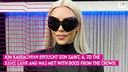 Kim Kardashian Brings Son Saint to L.A. Rams Game, Gets Booed by Fans When Shown on Big Screen