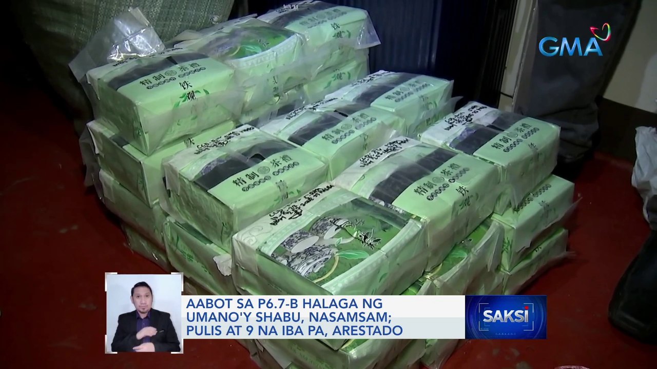 Aabot sa P6.7-B halaga ng umano'y shabu, nasamsam; pulis at 9 na iba pa, arestado | Saksi