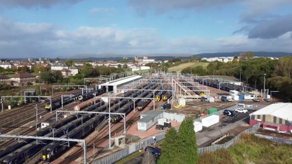 ScotRail trains parked at Eastfield Depot due to RMT strike