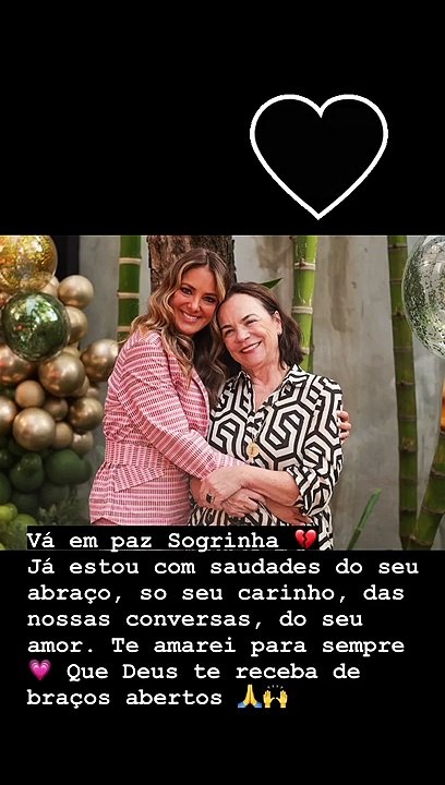Morte da mãe de César Tralli fez Ticiane Pinheiro deixar emocionante homenagem para Edna Tralli