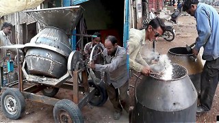 Full process Of Making A Concrete Mixer Machine - Pakistani Jugad