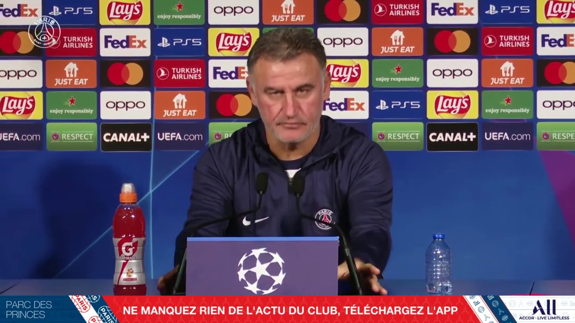 Galtier press conference before the match against Benfica