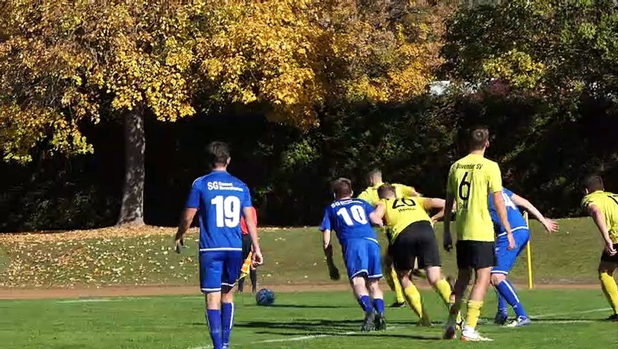Das 1:0 für den Bovender SV durch Dennis Falinski