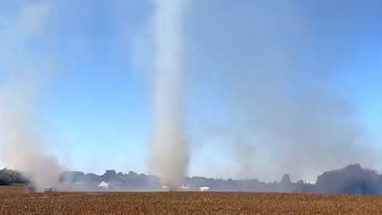 'Firenado' ignited by a field fire in Kentucky