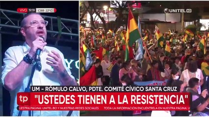 “Tenemos un solo camino”:  Calvo arriba al Cabildo en Cochabamba por el Censo