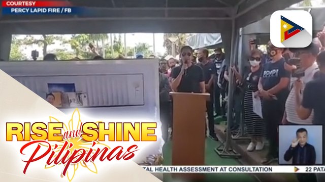 Pinaslang na broadcaster na si Percy Lapid, inihatid na sa huling hantungan