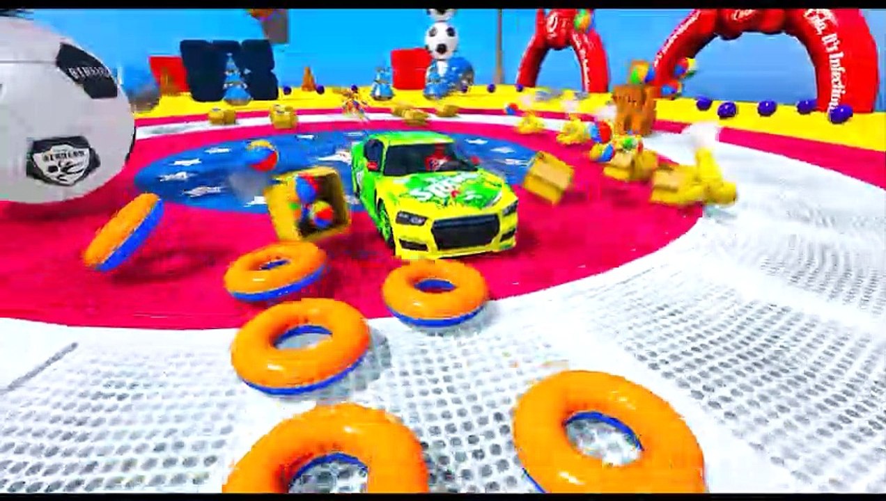 HOMEM-ARANHA Carros Monster Truck na Rampa! SPIDERMAN CARS Monster Trucks na Ramp Challenge - GTA V