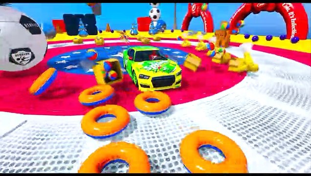 HOMEM-ARANHA Carros Monster Truck na Rampa! SPIDERMAN CARS Monster Trucks na Ramp Challenge - GTA V