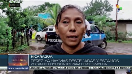 Gob. nicaragüense inicia proceso de apoyo a damnificados por tormenta tropical Julia