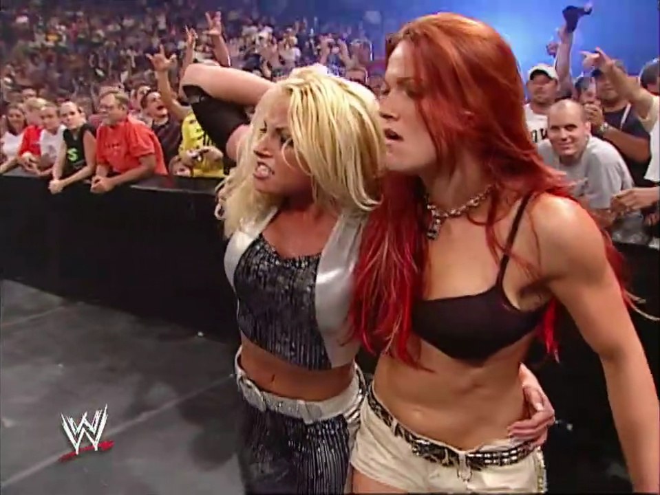WWE RAW - Lita saves Trish Stratus  - 09.15.2003