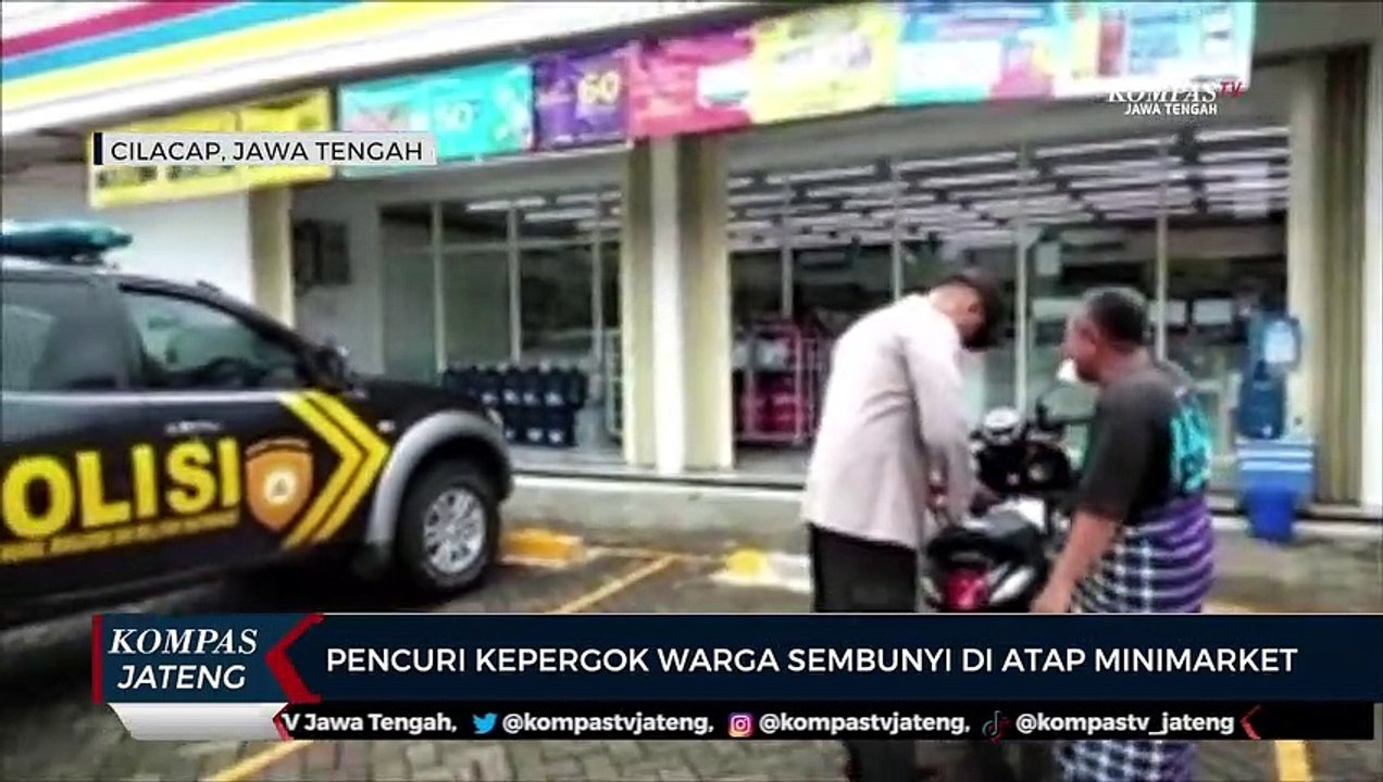 Pencuri di Cilacap Kepergok Warga Sembunyi di Atap Minimarket