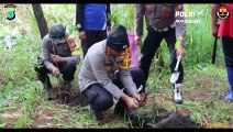 Polres Minahasa Lakukan Penghijauan Di Kaki Guning Soputan