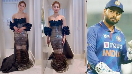 Urvashi Rautela Black Mermaid Gown Look troll, Rishant Pant का नाम लेकर उड़ा मजाक | *Entertainment