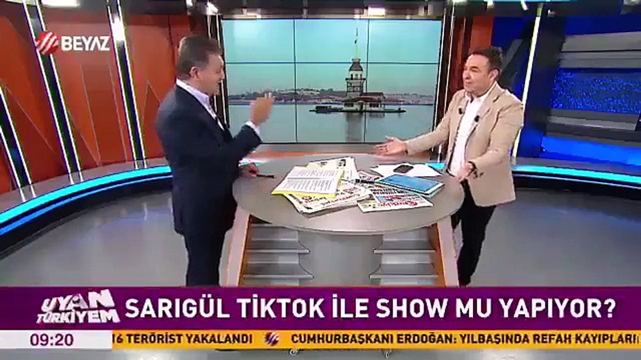 Mustafa Sarıgül canlı  yayında Beyaz TV sunucusu azarladı