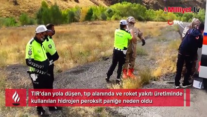 Hidrojen peroksit paniği! TIR'dan yola düştü, ekipler teyakkuza geçti