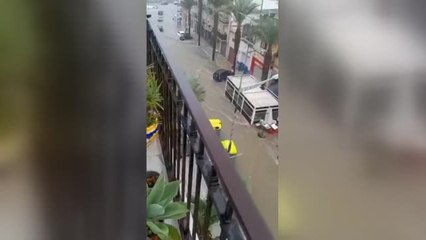 Espectacular tromba de agua en las localidades almerienses de Macael y Olula del Río