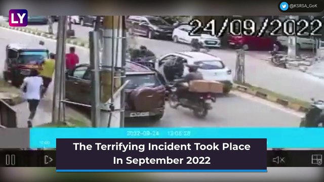 Bengaluru Accident Video: Woman Rider Run Over After Getting Hit By Door Of A Car